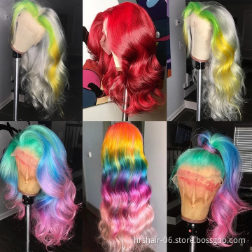 Wholesale Indian Unprocessed Raw Remy Lace Frontal Wig, Virgin Cuticle Aligned Peruvian Human Hair Front Lace Front Wigs